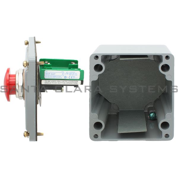Allen Bradley 800R-1TKG Pushbutton Station Mushroom Head Red Emerg Stop Product Image