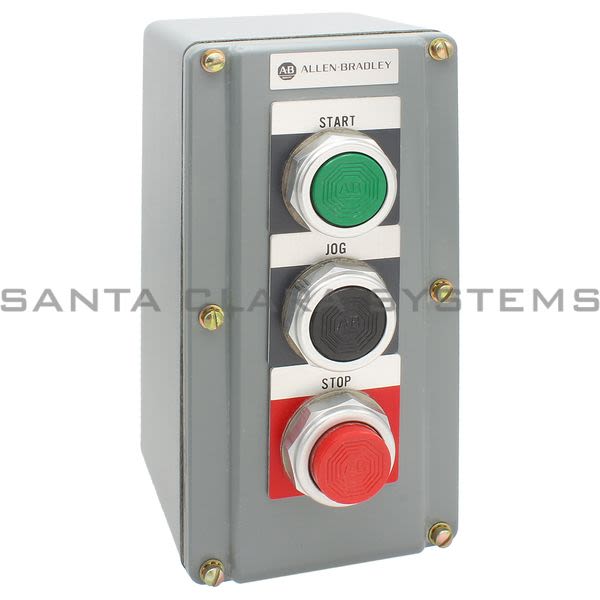 Allen Bradley 800R-3TG Sealed Contact Push Button Statioon 3 Push Buttons Bootless Style Start Jog Stop Type 4,13 Product Image