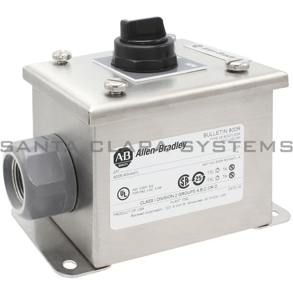 Allen Bradley 800R-R3HA4TL Selector Switch Station, NEMA 4, 4X, 13, Stainless Steel Product Image