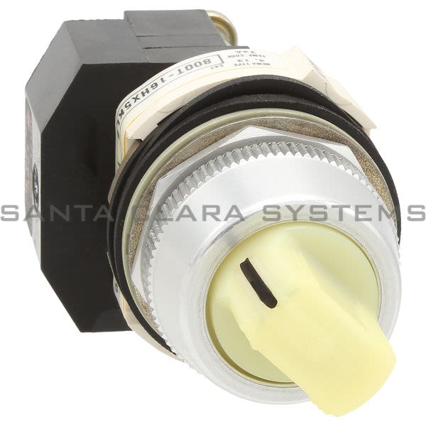 Allen Bradley 800T-16HW5KL8 Illuminated Selector Switch, White Knob Product Image