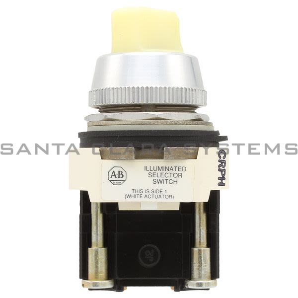 Allen Bradley 800T-16HW5KL8 Illuminated Selector Switch, White Knob Product Image