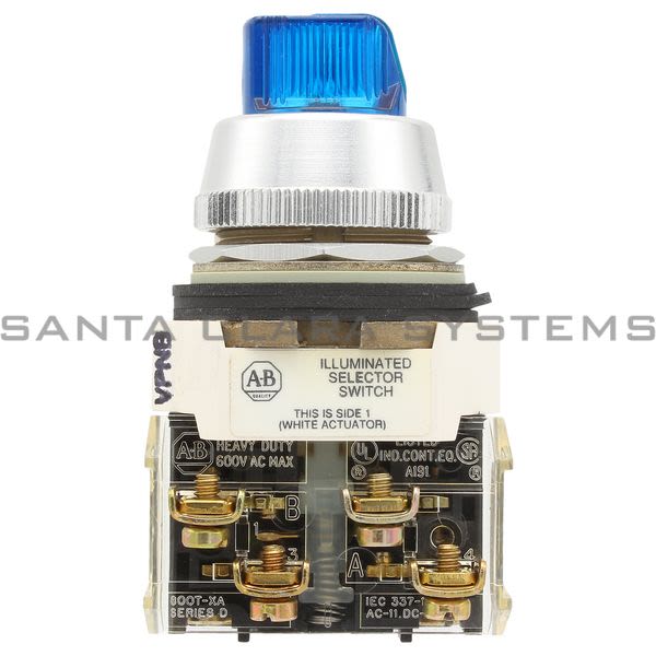 Allen Bradley 800T-16JB5KB7AX Selector Switch, Blue Knob Product Image