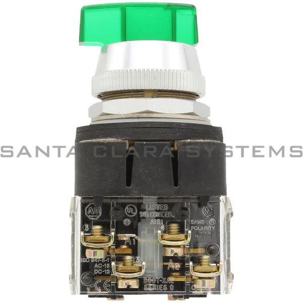 Allen Bradley 800T-16JG20KB7MX Selector Switch | Illuminated Green Product Image