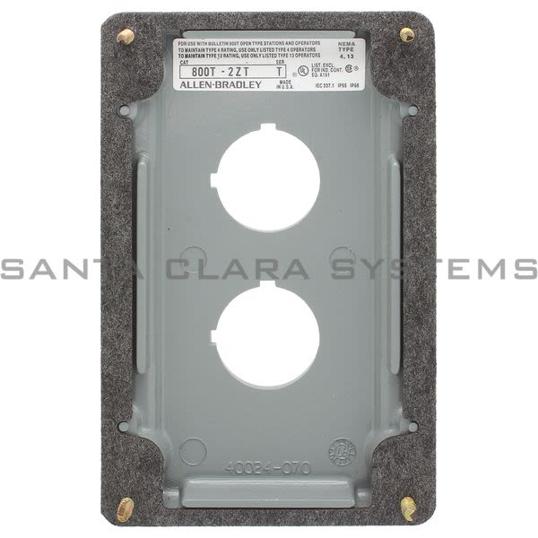 Allen Bradley 800T-2ZT Die Cast Flush Plate Type 4,13 (2 Units) Product Image