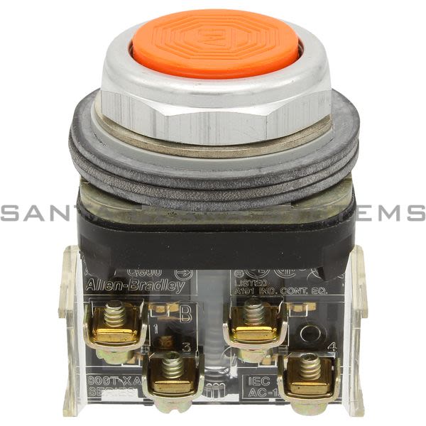 Allen Bradley 800T-A3B Push Button Switch | Orange Flush Product Image