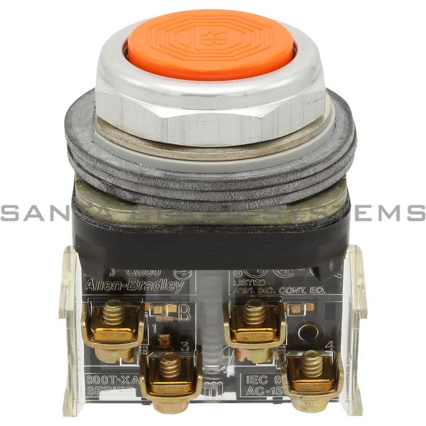 Allen Bradley 800T-A3B Push Button Switch | Orange Flush Product Image