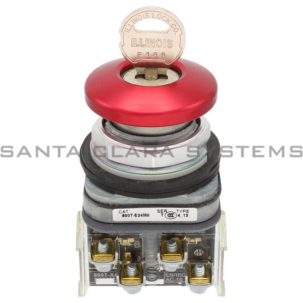 Allen Bradley 800T-E24M6A Red Mushroom Lock Device Product Image