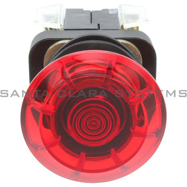 Allen Bradley 800T-FXJQH24RA Illuminated P.B. Type 4,13 2 Position Push-Pull Full V LED High Visibilty 24V Red Jumbo Mushroom Cap Product Image