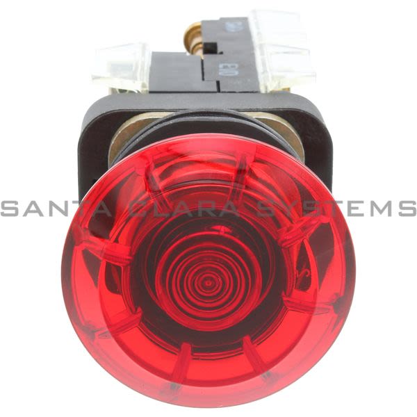 Allen Bradley 800T-FXJQH24RA5 Push Button Type 3,14 2 Position Push-Pull Full V-LED High Visibility Red Jumbo Mushroom Cap Illuminated Product Image