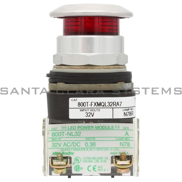 Allen Bradley 800T-FXMQL32RA7 Push Button Product Image