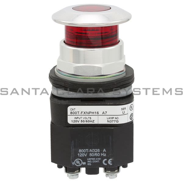 Allen Bradley 800T-FXNPH16RA7 Illuminated Pushbutton Product Image