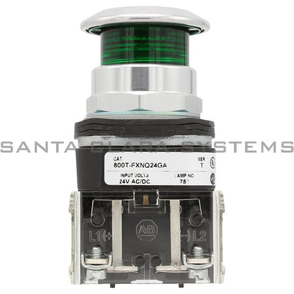 Allen Bradley 800T-FXNQ24GA 30 mm Push Button Illum Green Product Image