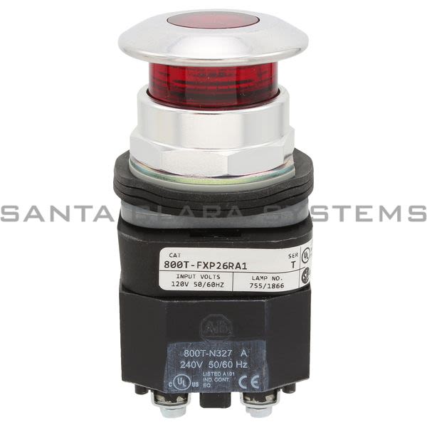Allen Bradley 800T-FXP26RA1 Pushbutton Red Push/Pull Product Image