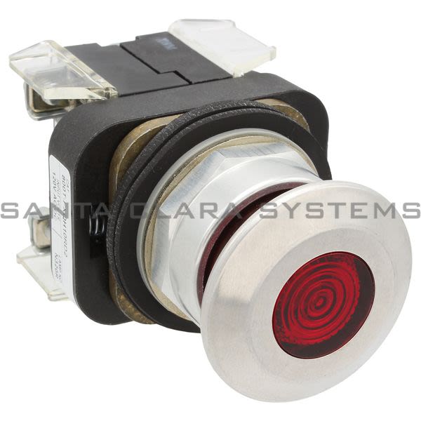 Allen Bradley 800T-FXQH10RD2 Illuminated Push Button Type 4,13 2 Positon Push-Pull Full Voltage LED High Visibility 120V Red Cap 1 N.C. Product Image