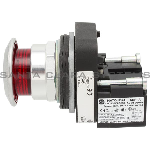 Allen Bradley 800T-FXQH2R  Push Button Product Image