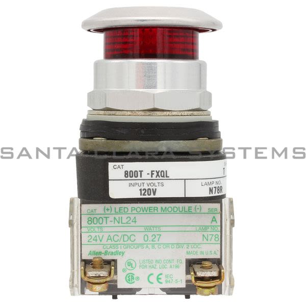 Allen Bradley 800T-FXQL24RA1 Push Button Product Image