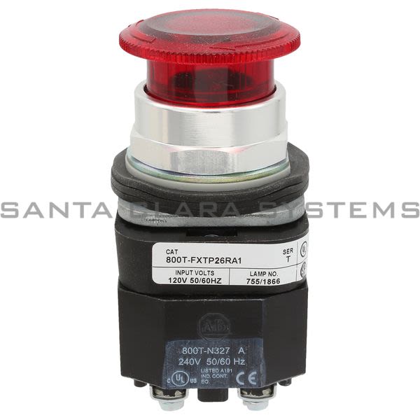 Allen Bradley 800T-FXTP26RA1 Pushbutton Illuminated Push/Pull Red Product Image