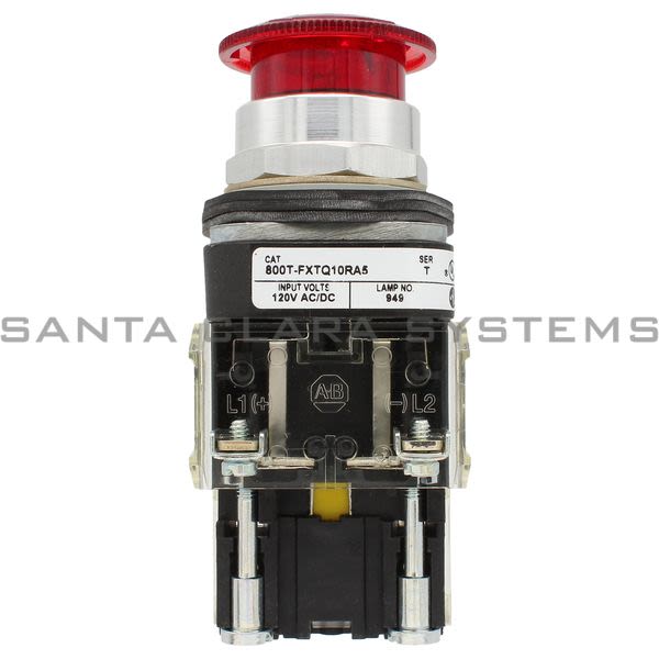 Allen Bradley 800T-FXTQ10RA5 Illum. Push Button, Red Cap Product Image