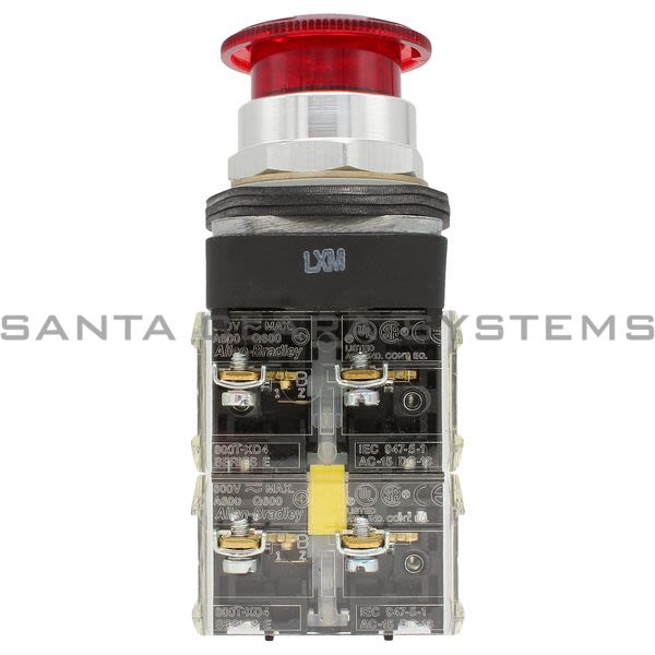 Allen Bradley 800T-FXTQ10RA5 Illum. Push Button, Red Cap Product Image