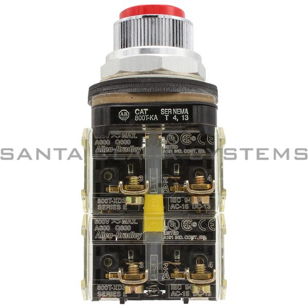 Allen Bradley 800T-KA6GGEG 30.5mm Type 4/13 Selector PB, A Cam With Ext. Oper Product Image