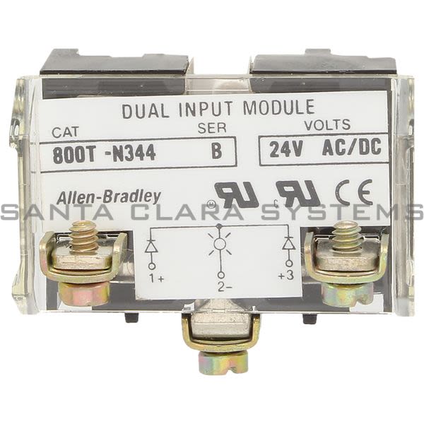 Allen Bradley 800T-N344 800T Power Module, Dual Input, 24V AC/DC, Green Product Image