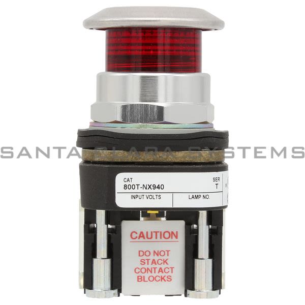 Allen Bradley 800T-NX940 Push Button Full Voltage 24V Red Lens Product Image