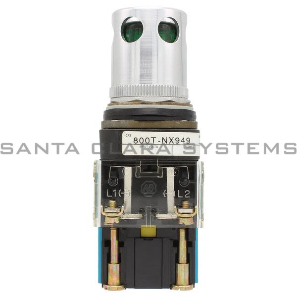 Allen Bradley 800T-NX949 Illuminated Push Button Full Voltage 24V Green Lens Product Image