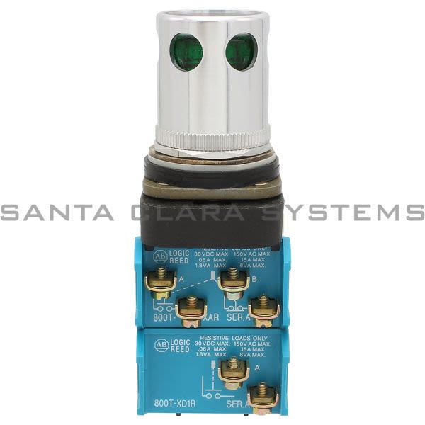 Allen Bradley 800T-NX949 Illuminated Push Button Full Voltage 24V Green Lens Product Image