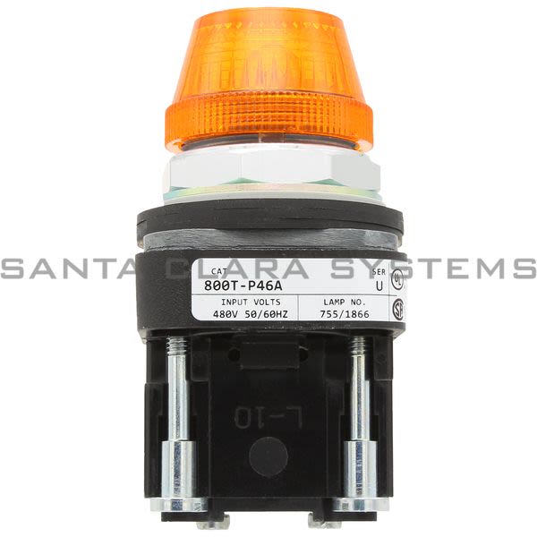 Allen Bradley 800T-P46A Pilot Light Type 4,13 Xfmr 480V Amber Lens Product Image