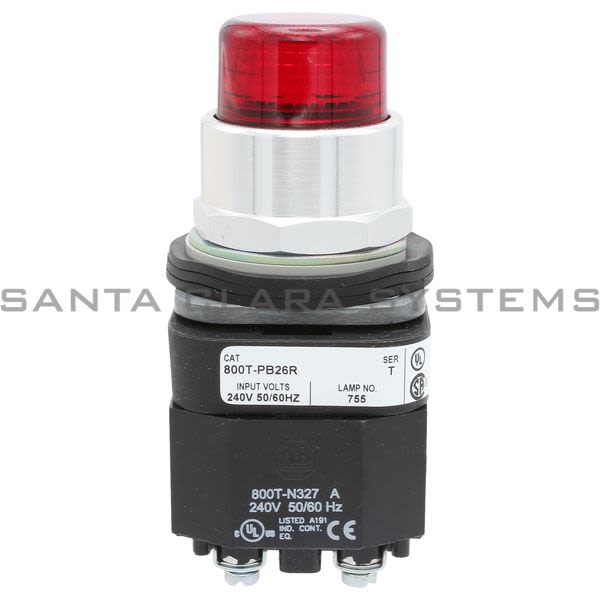 Allen Bradley 800T-PB26R Pushbutton | Illuminated Red Product Image
