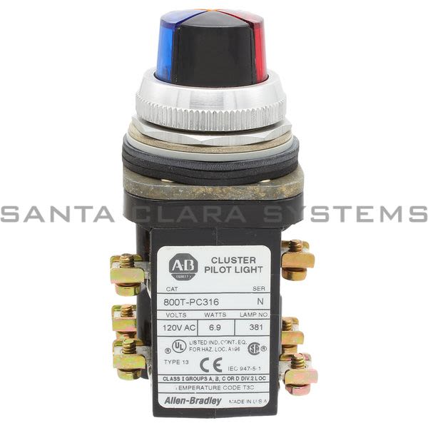 Allen Bradley 800T-PC316ARXB Pilot Light Product Image