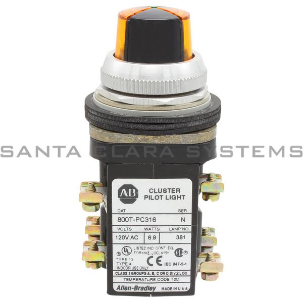 Allen Bradley 800T-PC316GAXA Cluster Pilot Light TYPE13 Product Image