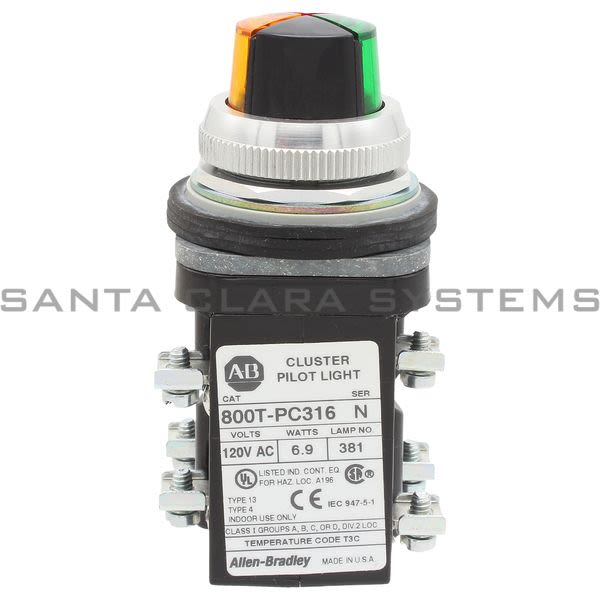 Allen Bradley 800T-PC316RGXA Pilot Light Product Image