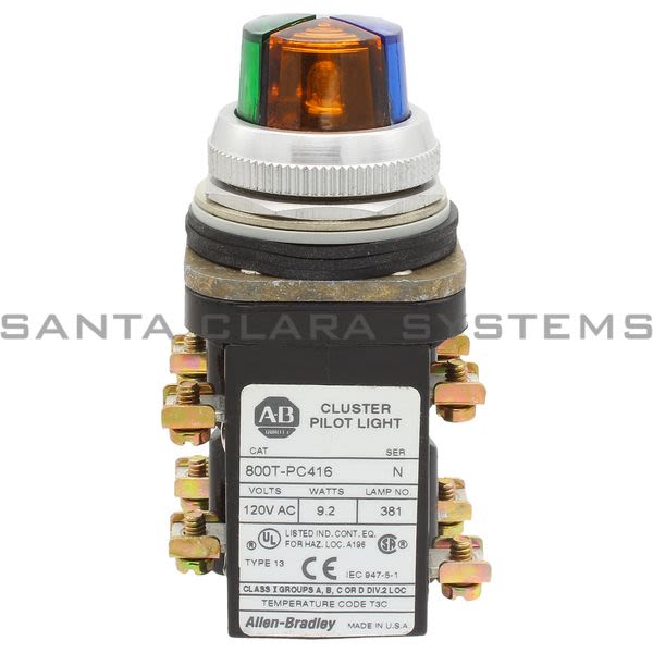 Allen Bradley 800T-PC416WBAG Cluster Pilot Light Product Image