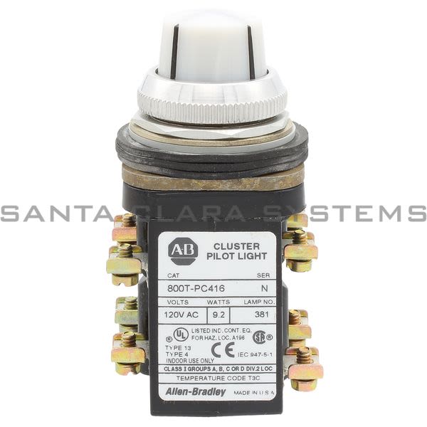 Allen Bradley 800T-PC416WWWW Cluster Pilot Light Type 13 Product Image