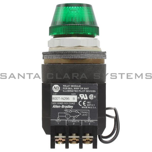 Allen Bradley 800T-PDTF16G Pilot Light Type 4,13 Dual Input Xfmr 120V Green Product Image