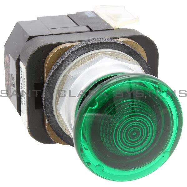 Allen Bradley 800T-PM16G 30.5mm Type 4/13 Mom. Contact PB-Illum. Green Product Image