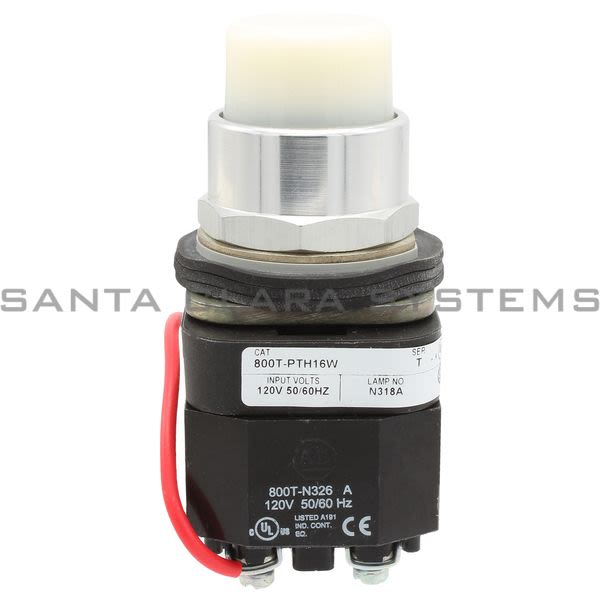 Allen Bradley 800T-PTH16W Pilot Light Product Image
