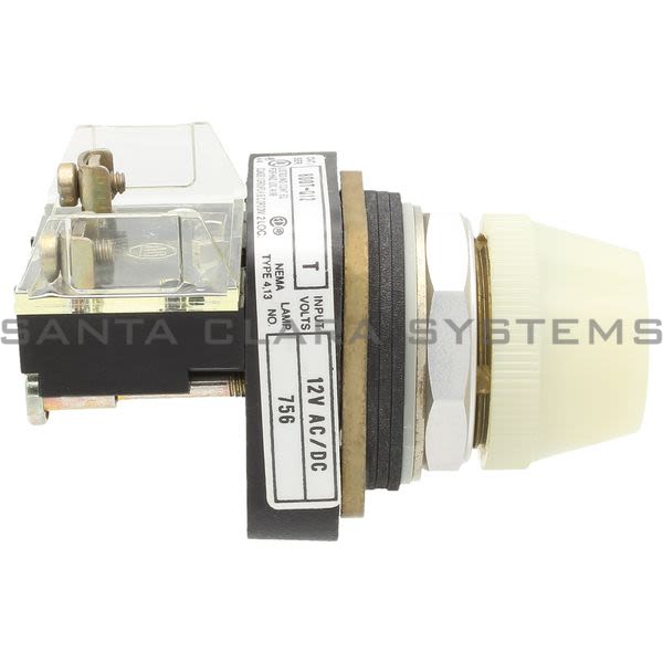 Allen Bradley 800T-Q12W Pilot Light NEMA 4,13 Full Voltage 12V White Lens Product Image