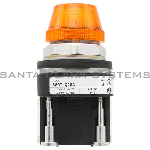 Allen Bradley 800T-Q20A Pilot Light, Amber Lens Product Image