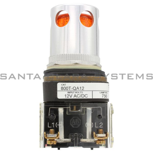 Allen Bradley 800T-QA12A Pushbutton Illum Moment Ext Guard Amber Product Image