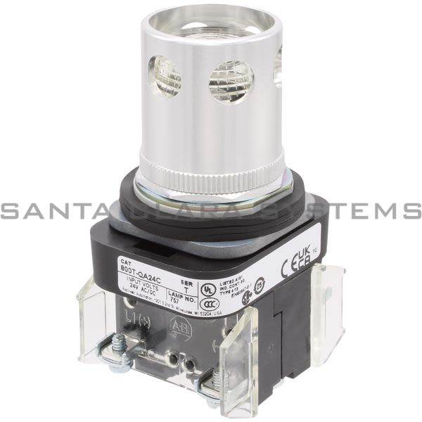 Allen Bradley 800T-QA24C Pushbutton Illum Moment Ext Guard Clear Product Image