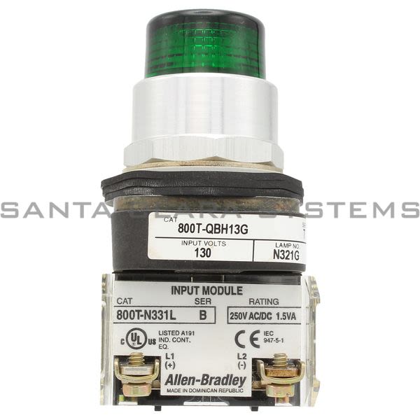 Allen Bradley 800T-QBH13G Push Button Product Image