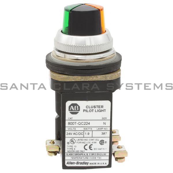 Allen Bradley 800T-QC224XAXG Cluster Pilot Light Product Image