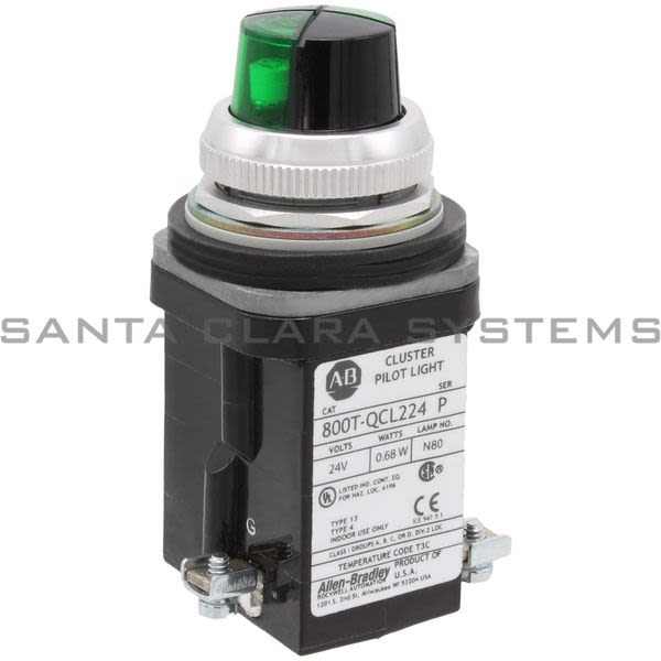 Allen Bradley 800T-QCL224XGXG Cluster Pilot Light Product Image