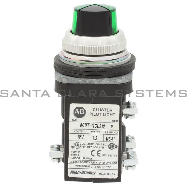 Allen Bradley 800T-QCL312GGXG Cluster Pilot Light Product Image