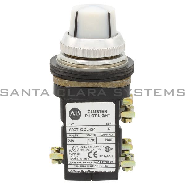 Allen Bradley 800T-QCL424WWWW Cluster Pilot Light Product Image