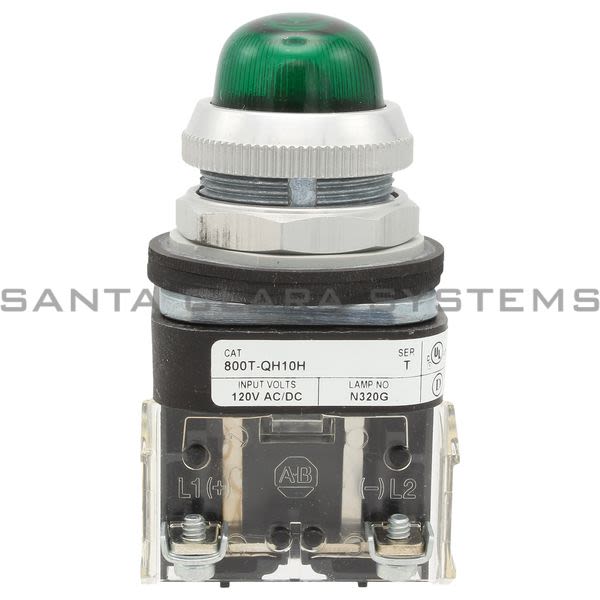 Allen Bradley 800T-QH10H Pilot Light | Green Product Image