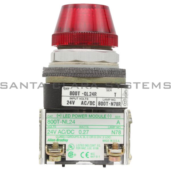 Allen Bradley 800T-QL24R Pilot Light Product Image