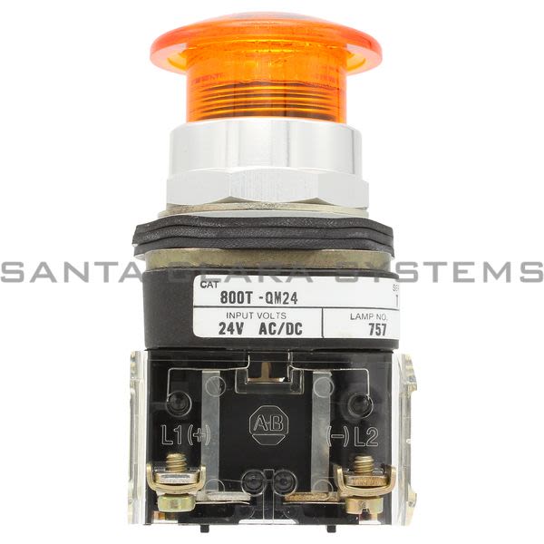 Allen Bradley 800T-QM24A Illum Push Button Amber Product Image